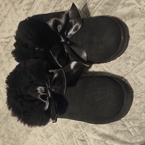 UGG Black Fur-Lined Winter Boots